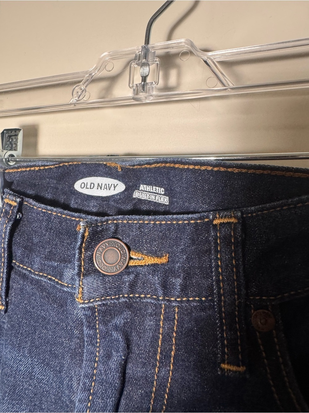 Old Navy Athletic Fit Straight Jeans Blue Denim Men's Stretch 31x32 - Picture 3 of 5